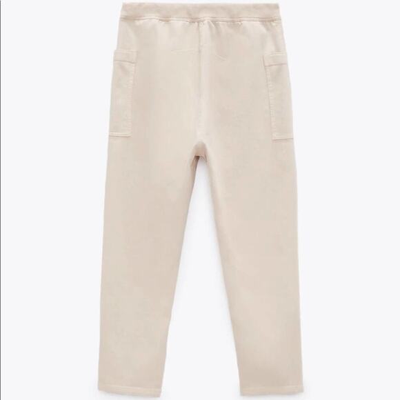 ZARA PANTS THE SLIM CARGO ECRU - Picture 6 of 6